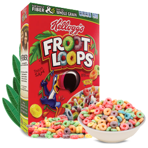 Kellogg's Fruit Loops Cereal Sample