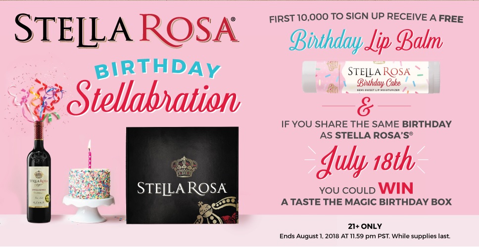 Free Stella Rosa Birthday Cake Lip Balm